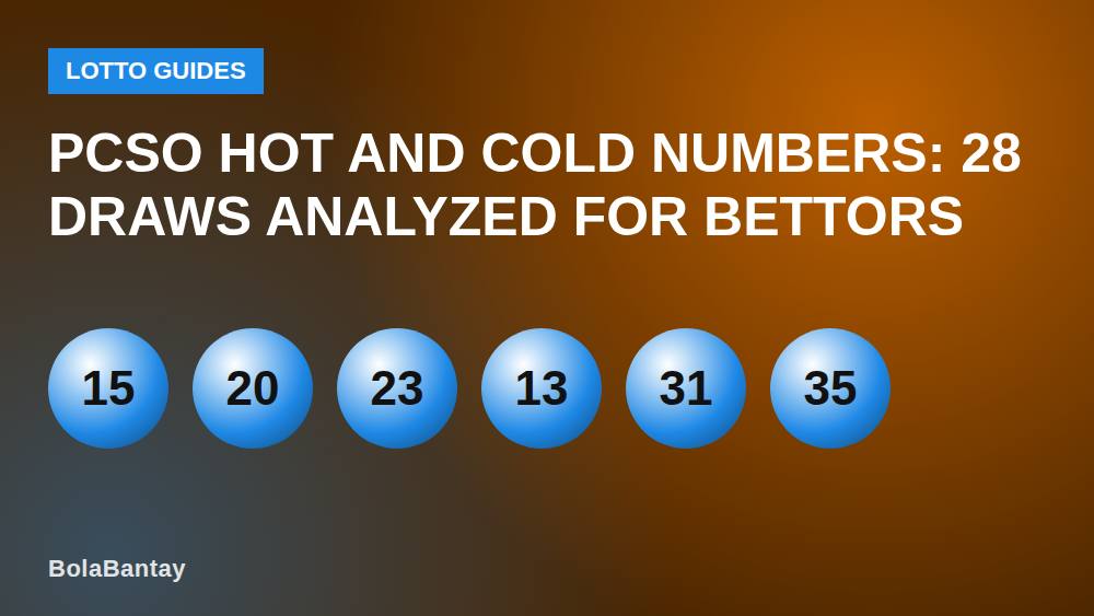 PCSO Hot and Cold Numbers: 28 Draws Analyzed for Bettors